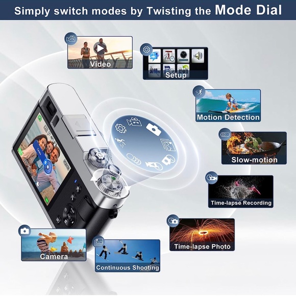 4K Digital Camera for Photography Autofocus 48MP Vlogging Camera for YouTube - Picture 8 of 8